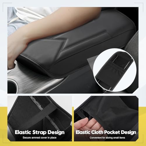 FIILINES Center Console Cover for Toyota Camry 2018-2024 Armrest Cover Pad with Hidden Pockets, Anti-Scratch Cushion Protector Camry Accessories - size: For Toyota Camry 2018-2024