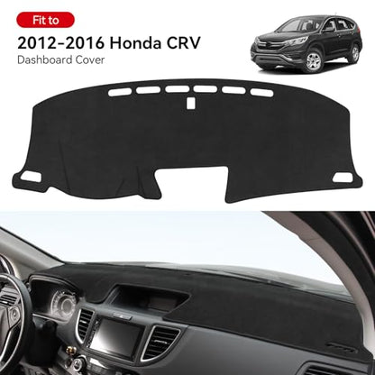 Dash Cover for Honda CRV 2016 2015 2014 2013 2012 Accessories Flannel Dashboard Cover Dash Mat Center Console Cover Sunshield Protector Pad - size: for Honda 2012-2016 CRV