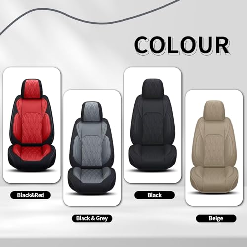 DISUTOGO Rav4 Seat Covers Custom Fit for Toyota Rav4 2013-2023 2024 2025 2026, Luxury Waterproof Leather Car Seat Cover(Full Set, Black) - color: #067 Black, size: 9.RAV4-5 Seat Covers Full Set