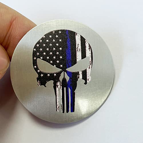 Gear Shift Switch Knob Cover Aluminium Dial Shifter Trim Plate for Dodge Ram 1500/2500, Dodge Durango, Chrysler 300/200/Pacifica & Voyager (American Flag Skull B) - color: American Flag Skull B