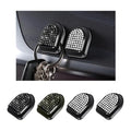 4 PCS Bling Car Mini Hooks, Cute Rhinestone Adhesive Back Seat Auto Hangers, Multifunctional Crystal Hanging Storage Hook for Vehicle Dashboard Wall Hat Coat Towel Key (Black+White) - color: Black+White