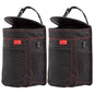 Lusso Gear Spill-Proof Car Trash Can (2 Pack) - Easy to Clean Hanging Garbage Bin - Leak-Proof, Removable Liner, Waterproof - Keeps Truck, SUV, Car, Minivan Clean & Odor Free (Black, Red Stitching) - color: 2-Pack Black, Red Stitching, style: 2.5 Gal