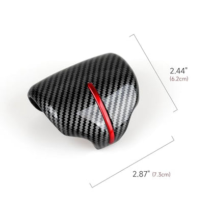 Car Gear Shift Knob Cover Decals for 2017 2018 2019 2020 2021 2022 Honda CR-V Accessories CRV ABS Carbon Fiber Stickers, Black Red - color: Gear Shift Knob Cover, Black Red