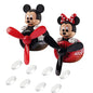 2Pcs Car Air Fresheners Cute Cartoon Mouse Pilot Men Women Car Perfume Rotating Propeller Automotive Air Outlet Fan Creative Diffuser Car Decoration (M.ickey+M.innie) - color: M.ickey+M.innie