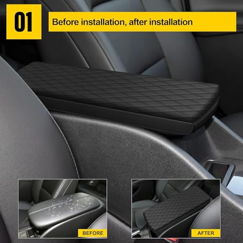 AOMSAZTO Console Covers for 2016-2025 Chevrolet Malibu Armrest Pad for Chevrolet Malibu Black - size: 2016-2025 Malibu