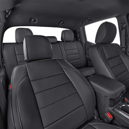 EKR Custom Fit Tacoma Rear Car Seat Covers for Toyota Tacoma 2016 2017 2018 2019 2020 2021 2022 2023 Access Cab - Second Row Only,Faux Leather(Black) - color: Leather (Black), size: 2016-2023 Access Cab,2DR-Only 2nd Row