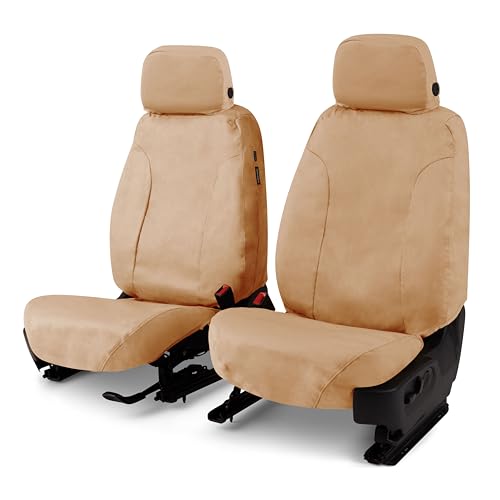 Covercraft Polycotton Custom Seat Covers | Fits 2023-2024 Kia Sportage | 1st Row Bucket Seats, Tan