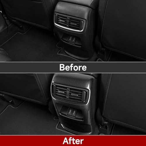 Rear Air Vent Outlet Decals for Honda CR-V 2017 2018 2019 2020 2021 2022 Accessories CRV ABS Carbon Fiber Interior Stickers - color: Rear Air Vent Outlet