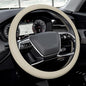 Car Steering Wheel Cover, Silicone Car Steering Wheel Protective Cover, 33-40 CM Anti-Slip Soft Comfortable Steering Wheel Cover for Women Men, Universal Accessories Fit Cars Trucks SUVs (Beige) - color: Beige