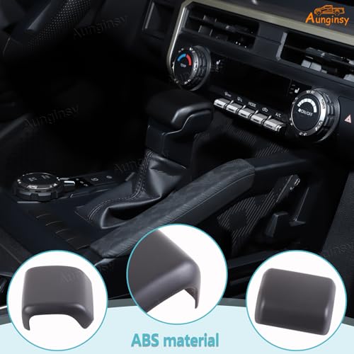 Aunginsy Car Gear Shifter Hand Brake Trim Cover Compatible with Toyota Tacoma 2024 2025 2026 & 4Runner 2025 2026, Automatic Center Console Gear Shift Head Knob Scratch Protector Cover ABS Accessories - color: Matte Black(A)