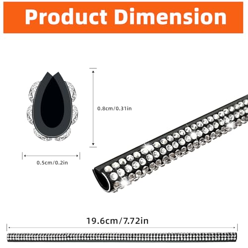 NBTEPEM Bling Car Air Conditioner Decoration Strip for Vent Outlet, 10 PCS Universal Rhinestone Car Vent Outlet Trim Decorations, Bling Interior Accessories for Women and Girls (Silver) - color: Silver