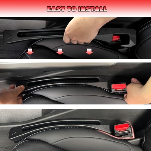 Car Seat Gap Filler for Kia K4 2025-2026 Gap Filler Organizer Stop Things from Dropping Customized Interior Accessories Black, 2 Pack