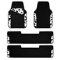 CAR PASS Waterproof Universal 3 Row Car Floor Mats, Cow Print Car Mats Fit for SUV,Vans,sedans, Trucks,Set of 3 Row Vehicles Car Carpet with Heel Pad and Nibs Backing, Cute Women Girly (Black White) - color: Cow Print（3Row）