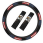 American Flag Steering Wheel Cover Elastic Non-Slip Car Steering Wheel Covers with Seat Belt Shoulder Pad for Women Men - color: American Flag