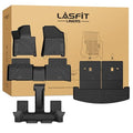Lasfit Floor Mats & Backrest Mats & Cargo Mat for Hyundai Santa Fe Hybrid 2026 2025 2024 (Not Fit Gas), All Weather TPE Custom Fit Floor Liners with Full Set Car Mats & Trunk Mats Accessories, Black