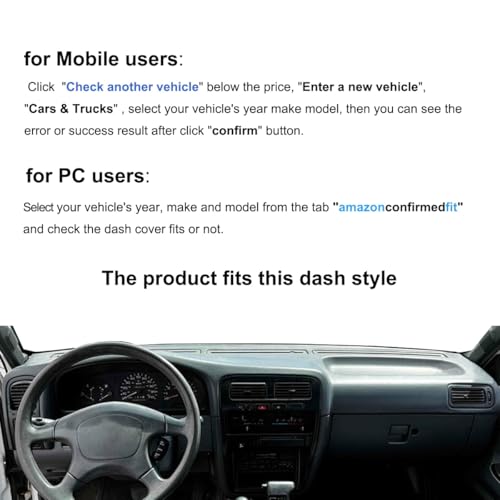 Dash Cover Mat Custom Fit for 1994-1997 Nissan Hardbody D21 Pickup Truck / 1994 1995 Pathfinder, Dashboard Cover Pad Carpet Protector F137(Navy Blue) - color: Navy Blue