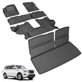 AOMSAZTO Floor mats Compatible with 2019-2024 Nissan Armada/Infiniti QX80 (7 Seats) Custom Fit All Weather TPE Heavy Duty Car Cargo Mat & Seatback Mat Armada Accessories - style: 11)19-24 Armada Floor Mats and Cargo Mat Sets