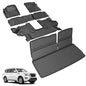 AOMSAZTO Floor mats Compatible with 2019-2024 Nissan Armada/Infiniti QX80 (7 Seats) Custom Fit All Weather TPE Heavy Duty Car Cargo Mat & Seatback Mat Armada Accessories - style: 11)19-24 Armada Floor Mats and Cargo Mat Sets
