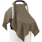 100% Muslin Cotton Car Seat Cover Baby, Carseat Canopy Cover, Universal Fit Stroller Covers for Boys and Girls (Coffee) - color: coffee