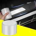 QBUC Car Door Entry Guards Scratch Cover Protector Paint Threshold Guard,Front Rear Door Entry Sill Guard Scuff Plate for Most Cars,2.7in9.8ft(7cm*3m) Transparent