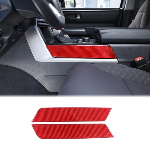 Aunginsy Inner Center Console Gear Control Panel Side Strip Cover Trim Compatible with Toyota Tundra/Sequoia 2022-2024 Car Center Console Gear Box Side Panel Protect Sticker Moulding Strip Accessories - size: Center Console Gear Control Panel Side Strip T