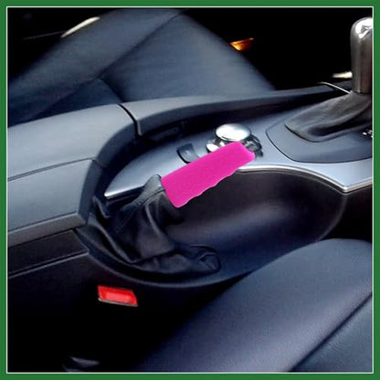 Motoforti Car Auto Silicone Handbrake Boot Case Protector Decor Cover Pink Long-lasting