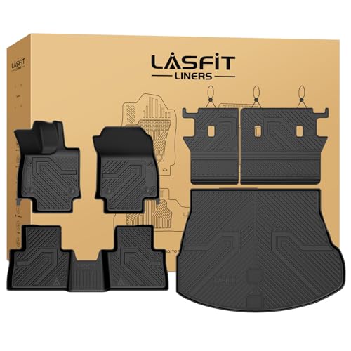 LASFIT Floor Mats for Lexus NX 350/ NX250/ NX 2022-2026 (Not Fit for NX350h/ NX450h+),All Weather Cargo Mats TPE Floor Liners&Backrest Mats for NX 350 Accessories, Trunk&Cargo Liners for NX 250 - size: 9)2022-2026|Lexus NX 350|Floor&Cargo&Backrest Mat