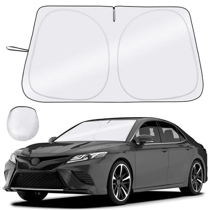 Windshield Sun Shade - Car Sun Shade Windshield, Reflector Sunshade Offers Ultimate Protection for Car Interior - color: Ash grey (63x34 inch)
