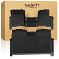 LASFIT Floor Mats for Ford F-150 2011-2014 SuperCrew 1st Row w/o Center Console Carpet Floor All Weather Protector Car Liners TPE Truck Mats, Front & Rear Rows, 3pcs Black