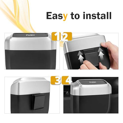 Car Trash Can, Push to Open Hanging Garbage Bin with 30 Trash Bags, Waterproof Leak-proof Large Capacity Storage Can, Portable Supplies Box for Car Sedan Truck SUV (Silver) - color: Silver