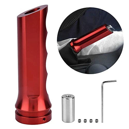 Aramox Universal Aluminum Car Handbrake Cover, Red, Sleeve Protector Handle Accessory for Manual Vehicles - color: Red