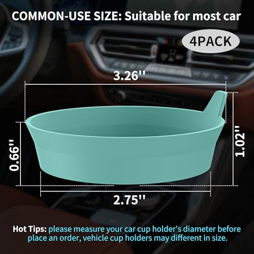 ME.FAN Car Cup Holder Coasters [4 Pack] Silicone Cups Mats, Automotive Universal Non-Slip Recessed Interior Accessories Teal Blue - color: 4pack-teal Blue