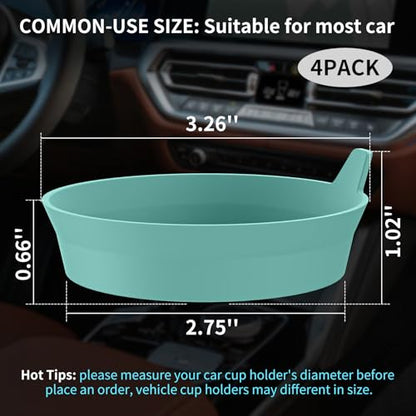 ME.FAN Car Cup Holder Coasters [4 Pack] Silicone Cups Mats, Automotive Universal Non-Slip Recessed Interior Accessories Teal Blue - color: 4pack-teal Blue