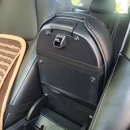 INTGET Center Console Armrest Cover for Toyota RAV4 Accessories 2025 2024 2023 2022 2021 2020 2019 Leather Middle Console Lid Cover Arm Rest Covering Car(Black with Cushion Flat) - color: black with cushion flat