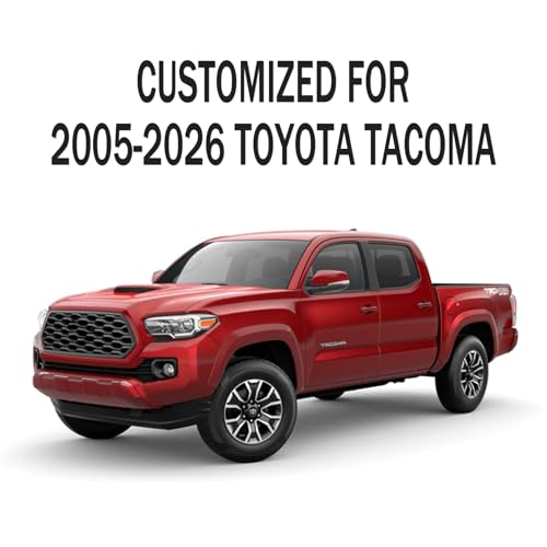 Tomatoman Tacoma Seat Covers Customized for 2005-2025 2026 Truck Sport Gen SR Extended Pro Off-Road Pickup V6, Waterproof Faux Leather Car Cushions(2 PCS Front, Black) - color: 2 PCS Front/Black