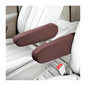 2PCS Car Front Seat Armrest Covers, Soft & Comfortable Elastic Fabric Vehicle Arm Rest Cushion, Stretch Automotive Center Console Skin Protector, Universal for Truck SUV Sedan (Coffee) - color: Coffee