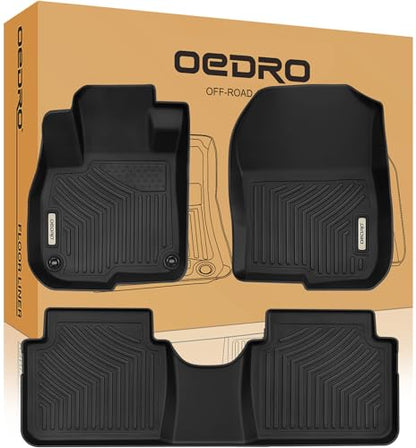 OEDRO Floor Mats for 2017-2022 Honda CR-V, Unique Black TPE All-Weather Honda CR-V Floor Liners, Includes 1st and 2nd Row: Front, Rear, Full Set Liners - style: 2017- 2022 | 1st & 2nd Row|