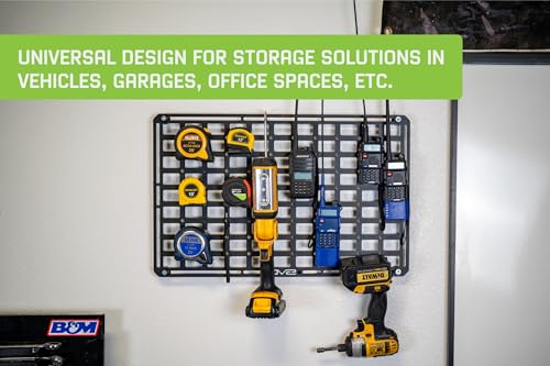 DV8 Offroad Universal Molle Panels | Can Be Mounted Almost Anywhere Including Vehicles, Garages, etc. | Available in 6 Sizes | Universal Mounting for Tools, Recovery Gear, & More (11" x 6") - size: 11" x 6"