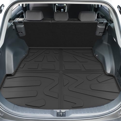 KARPAL Floor Mats Fit for Toyota RAV4 2019-2025 (Include Hybrid), Custom Fit All Weather TPE Floor Liners, 1st & 2nd Row & Cargo Liner, RAV4 Accessories - style: 2019-2025 | For Toyota RAV4 | 1st & 2nd Row & Cargo