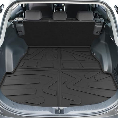 KARPAL Floor Mats Fit for Toyota RAV4 2019-2025 (Include Hybrid), Custom Fit All Weather TPE Floor Liners, 1st & 2nd Row & Cargo Liner, RAV4 Accessories - style: 2019-2025 | For Toyota RAV4 | 1st & 2nd Row & Cargo