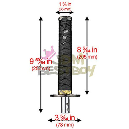 JDMBESTBOY Samurai Sword Black Shift Knob Shifter Alloy Katana with Adapters Universal 20cm - color: Black, size: 20cm