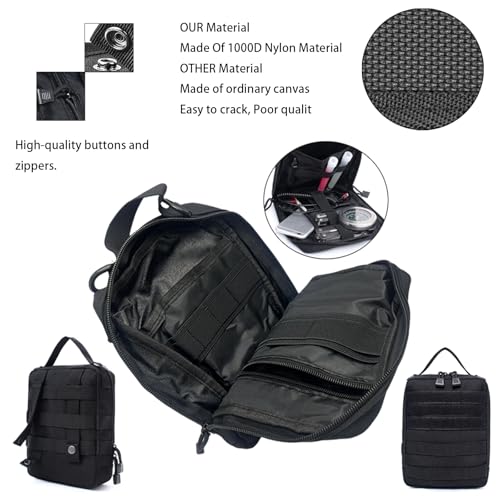 8 Pack Tactical Molle Car Seat Back Organizer Vehicle Panel with 7 Detachable Molle Pouch for Car Truck Ford Jeep Vehicle Automotive Organizer For Man Combined On Demand (7 Pouches) - style: 7 Pouches