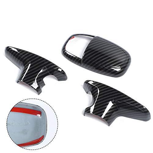 Voodonala for Challenger Charger ABS Carbon Fiber Gear Shift Shifter Knobs Cover Trim for 2015-2026+ Dodge Challenger Charger 2018-2026+ Durango Interior Accessories 3pcs