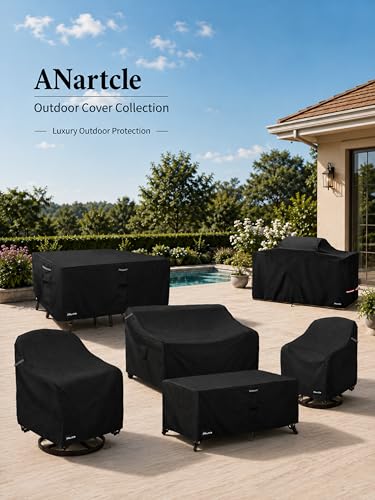 ANartcle 3-Seater Patio Sofa Cover,79W x 37D x 35H Inches Outdoor Couch Cover,100% Waterproof Heavy Duty Patio Sofa Covers,Patio Furniture Covers,Black - color: Sofa-Black, size: 79"W x 37"D x 35"H
