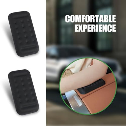 WZP 2PCS Car Arm Rest Elbow Pads, Arm Rest Cushion with Memory Foam Pad, Providing Comfortable Soft Arm Support, Universal Car Door Armrest Pad for Most Vehicles (Black)