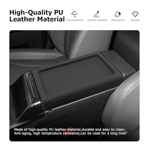 LUWU 2026 RAV 4 Center Console Cover Compatible with 2026 RAV 4 LE/XLE/Limited/Adventure/TRD Off-Road Accessories 2026 RAV 4 Armrest Cover Armrest Console Cover Silicone Material(Black) - color: RAV 4 2026 Armrest Cover Silicone Material