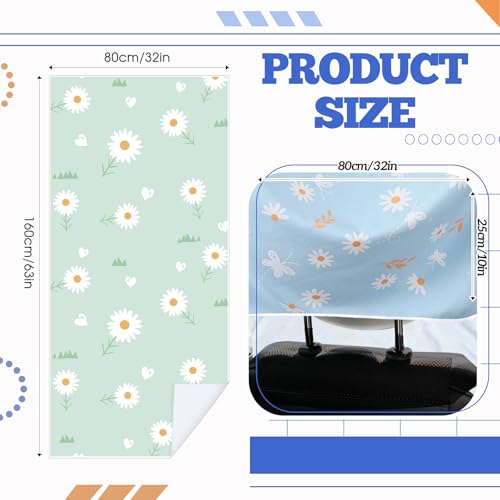 Hahafelt Car Seat Towel Covers with Storage Bag, 63 x 32 Inch Universal Non Slip Waterproof Sweat Protector for Car Truck, Gym Swimming Running, Machine Washable(2 Pack,Daisy) - style: Daisy
