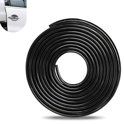 Car Door Edge Guards, 16ft Rubber Seal Car Door U-Shape Edge Protective Trim, Universal for Most Cars (Black) - color: Black