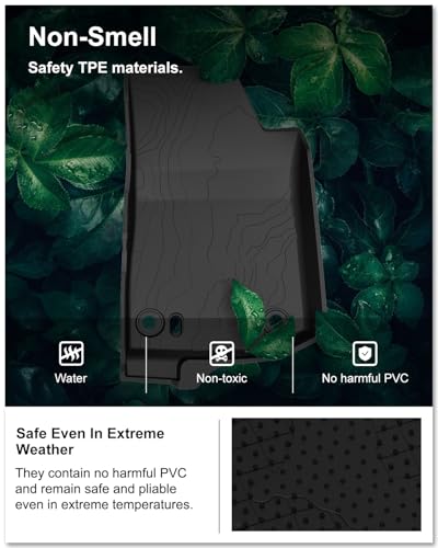 Floor Mats for 2018-2026 Jeep Wrangler JL 2-Door, OEM Replacement 82215202AE, Custom Fit All Weather Car Mats, Heavy Duty TPE Floor Liners, Front & Rear 2 Row, Black