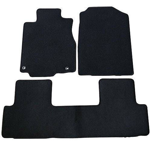 Floor Mats Compatible with 2012-2016 Honda CRV Black Nylon Front Rear Flooring Protection Interior Carpets 3PC By IKON MOTORSPORTS, 2013 2014 2015